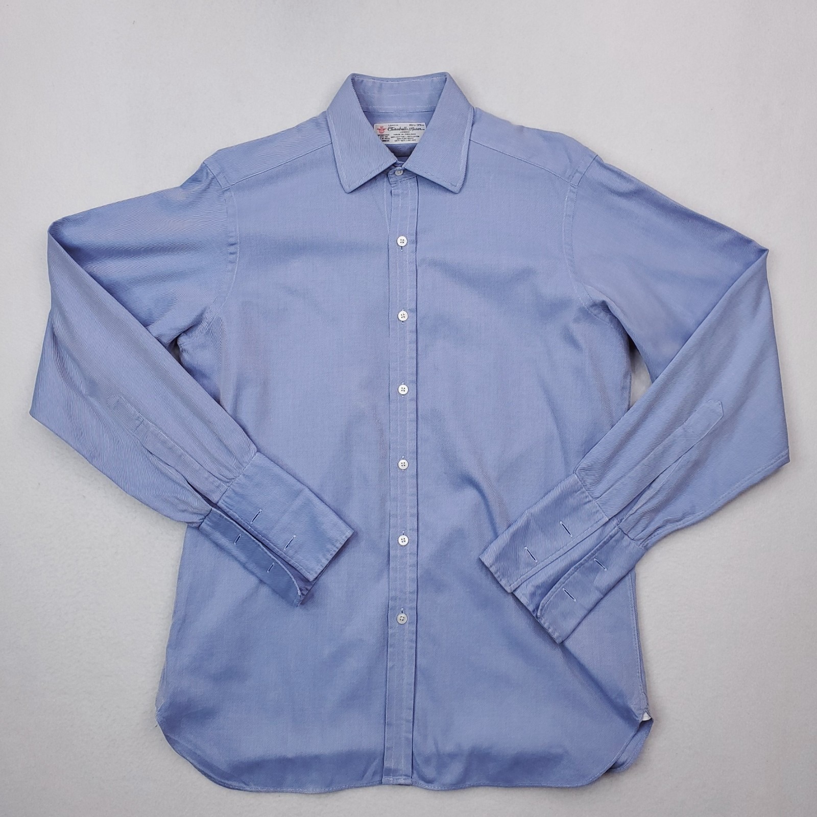 Vintage Turnbull & Asser Shirt Mens 15.5 Blue French Cuff Button Up England Made